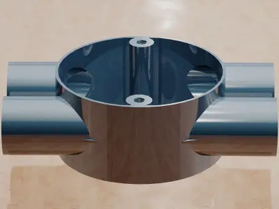 Twin Through Conduit Box-20mm 3D print model