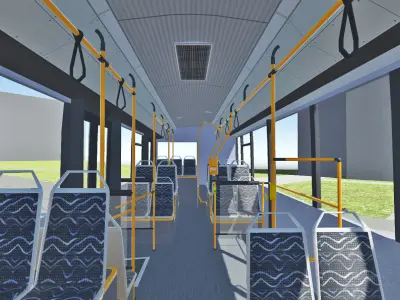 Solaris Urbino 12 with Interior Low-poly 3D model