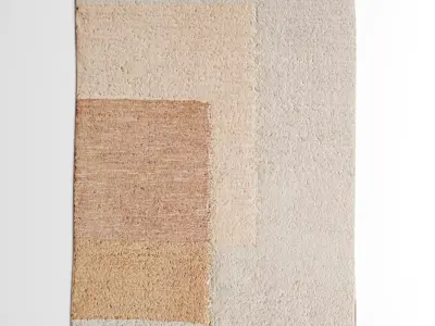 carpet rug orange Low-poly 3D model