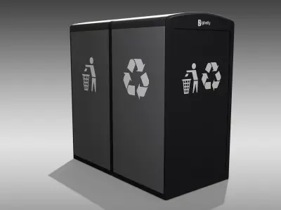 Bigbelly Double Station Low-poly 3D model