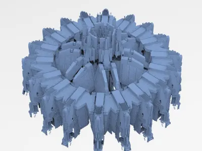 Sci-Fi dark Platforms 9 3D model