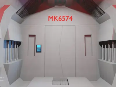 Sci-Fi Hallway 3D Model blender  3D model
