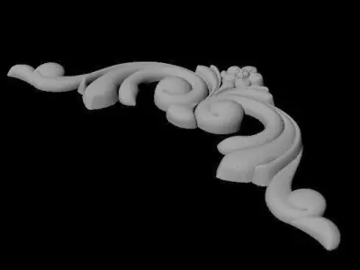 dekor decorative scroll Free 3D model