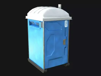 Portable Toilet PBR Low-poly 3D model