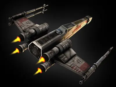 X-Wing Fighter Low-poly 3D model