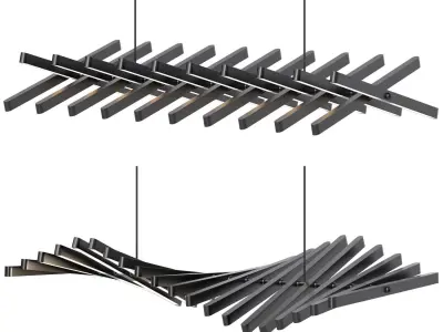 RIPPLE modern pendant light 3D model