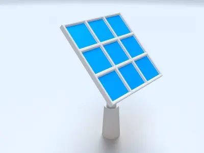 Cartoon Solar Panel Low-poly 3D model