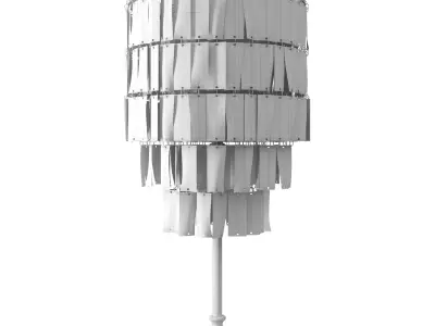 SKYE TABLE LAMP AGED SILVER 3D model