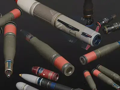 Scifi Ammunition Vehicles Mechs Low-poly 3D model