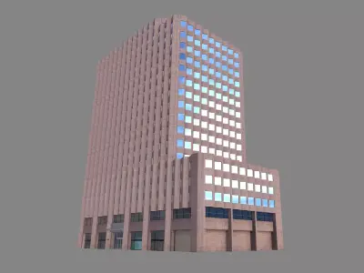 201 Spear Street Building San Francisco Low-poly 3D model