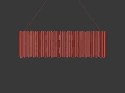 Brubeck circular pendant light made of metal rods 3D model