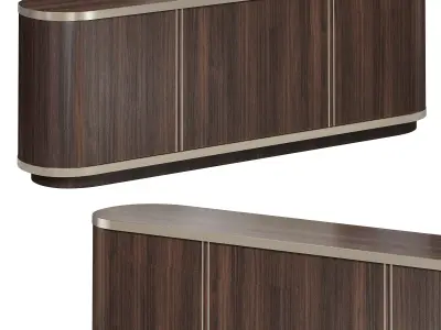 Brown sideboard by laskasas 3D model