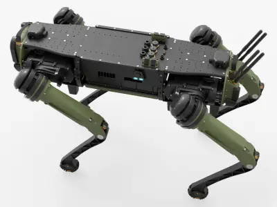  Vision 60 Robotic Dog Running Animated Rigged For Blender 