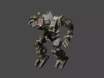 3D - Mecha Robot - FRK 209 Low-poly 3D model