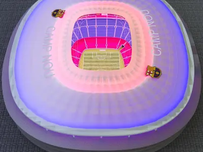 Stadium New Camp Nou Low-poly 3D model
