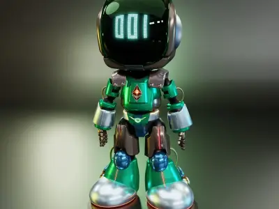 Player Squid Game Robot Low-poly 3D model