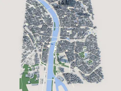 Frankfurt City Germany 3D model