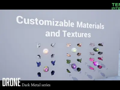 Dark Witch Drone - Dark Metal Series Low-poly 3D model