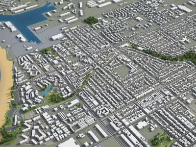Oxnard  Low-poly 3D model