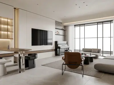 apartment interior scenes     3D model 32