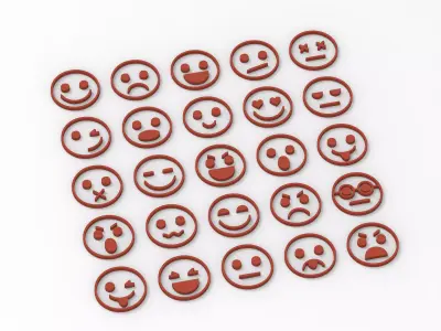 Emoji Social Media Symbol 3D model