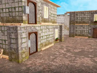 Abandoned City Environment - FPS Unity3D Game Ready Map Low-poly 3D model