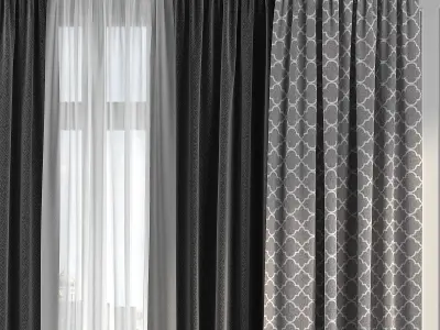 Curtain Set 280 3D model