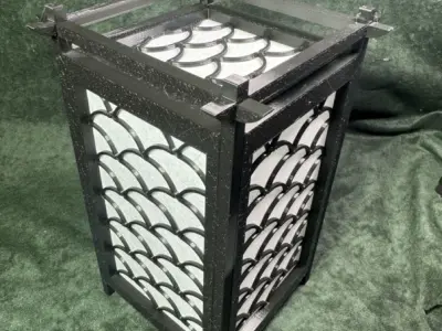 Kumiko Japanese Shoji Lantern - Seikaiha 3D print model