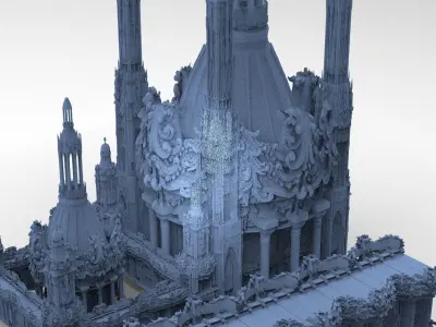 Baroque Palace Domes  3D model