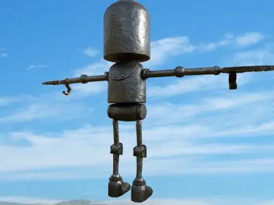 Little robot Low-poly 3D model