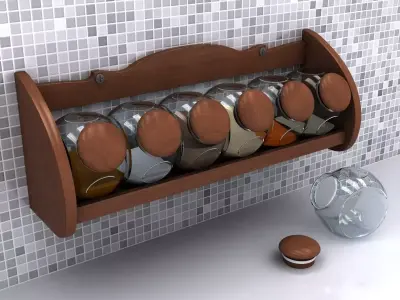 Spice Jars 2 3D model