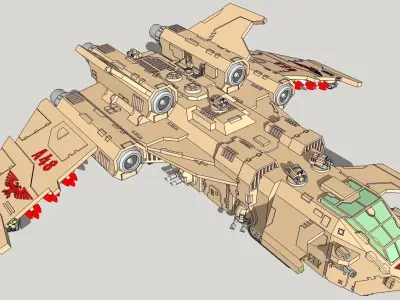 6mm and 8mm Birdstorm Superheavy Dropship 3D print model