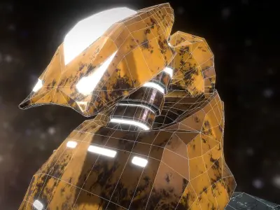 Spider Mech LOW POLY 4k PBR Textures Low-poly 3D model
