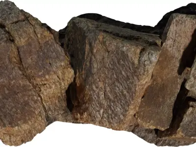 Realistic Rock Formation Pack Low-poly 3D model