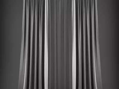 Curtain Low-poly 3D model 121