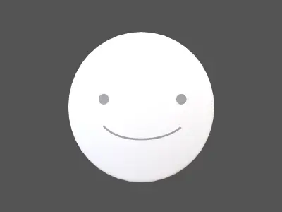 Smile Mask v1 002 Low-poly 3D model