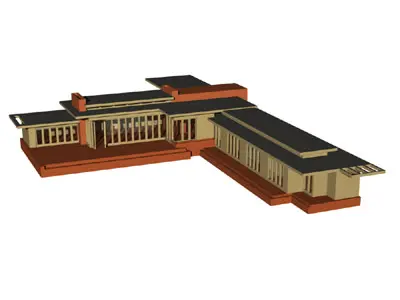 Usonian House 3D model