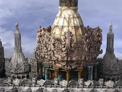 Royal Temples Ornate 3D model
