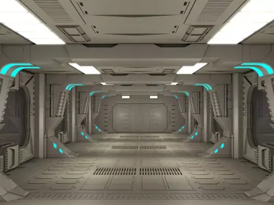 Sci Fi Corridor Interior 3D model
