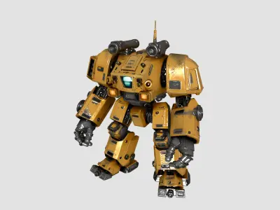 Sci Fi Drone and Robot Pack  9 High Detail Modular Models Low-poly 3D model