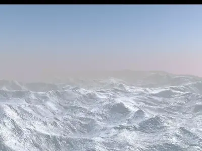 Glacier sheet of paper 3D model