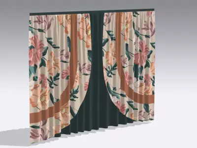Curtain Low-poly 3D model 82