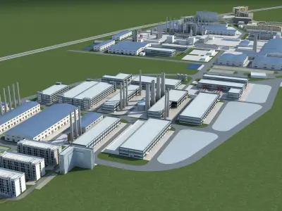 Factory Building  3D model