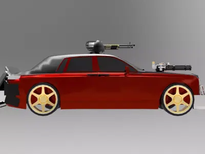 Death Race Car Low-poly 3D model purchase