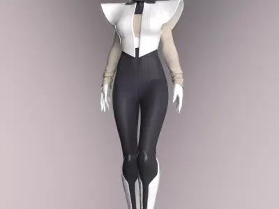 Sci fi outfit MD-Clo3d-OBJ-FBX-Zpac 3D model Low-poly 3D model