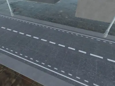 Low poly Road Low-poly 3D model