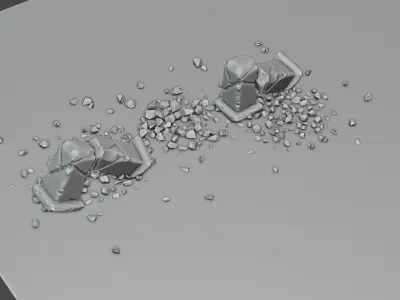 Broken Column Free 3D model