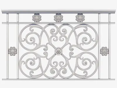 Forged fence 3D model