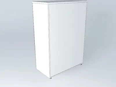 MEDIUM HEIGHT CABINET GLASS DOORS 900x450x1350mm Free 3D model
