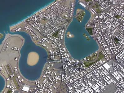 Sharjah Low-poly 3D model